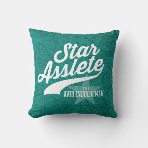 Star Asslete (Avid Indoorsman) Throw Pillow