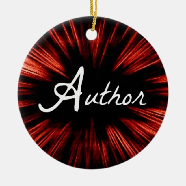 Star Author Ceramic Ornament (Front)