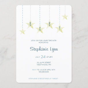 Star Baby Shower Invitation