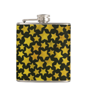 Star background hip flask