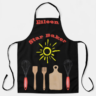 Star Baker with editable name and images Apron