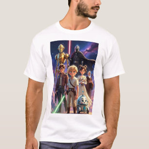 Star Battles   Whimsical Space Adventure Crew T-Shirt