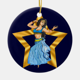 Star Belly Dancing Girl Ceramic Ornament
