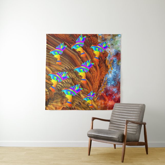 Star Birds Tapestry (In Situ)