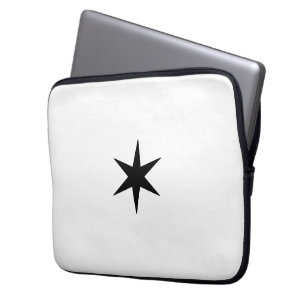 Star black and white laptop sleeve