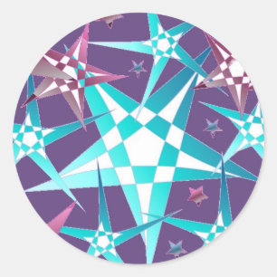 Star Blast Classic Round Sticker