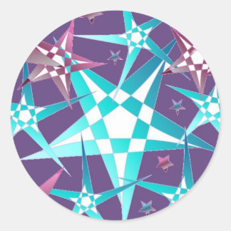 Star Blast Classic Round Sticker