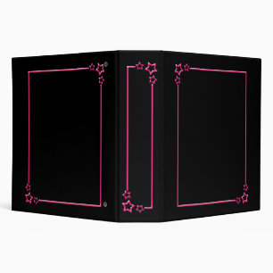 Star Border - Pink - 2 inch Binder