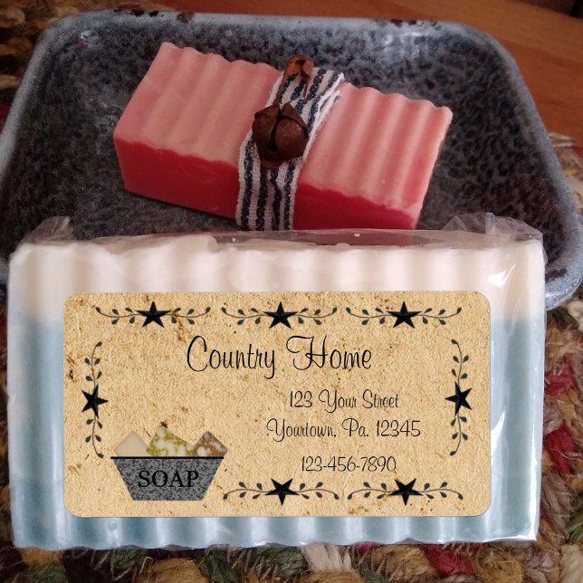Star Border Soap Business Label (Creator Uploaded)