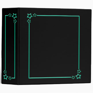 Star Border - Teal - 2 inch Binder