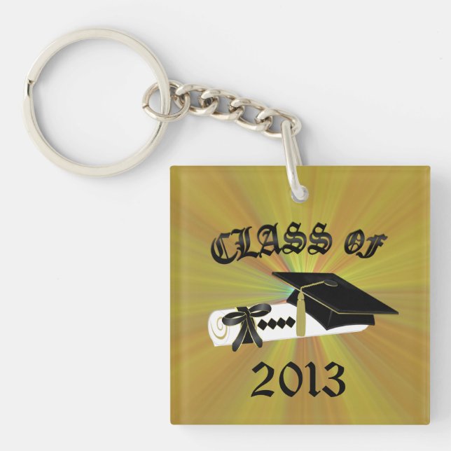 Star Burst Graduating Class Of Key Chain (Front)