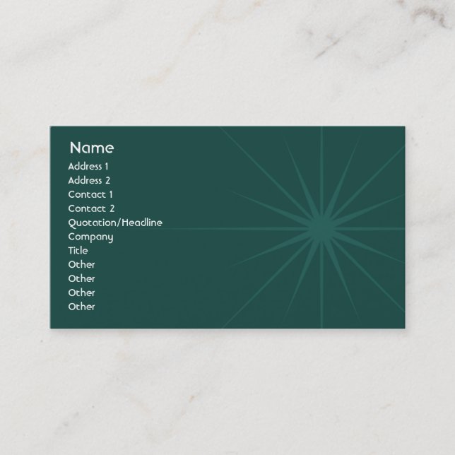 Star - Business Business Card (Front)