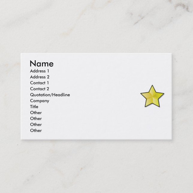 Star Business Card (Front)