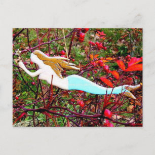 star carrying mermaid postcard