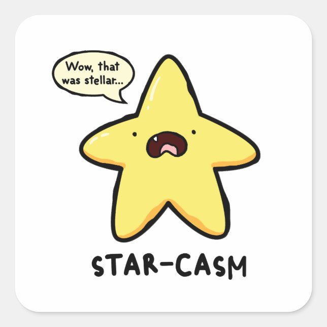 Star-casm Astronomy Pun Sticker (Front)