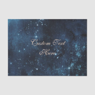 Star Celestial Galaxy Watercolor Custom Wedding Tissue Paper