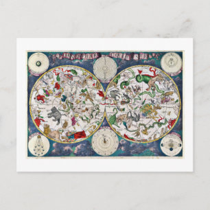 Star chart postcard