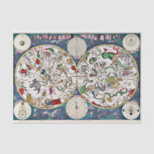 Star chart tissue paper