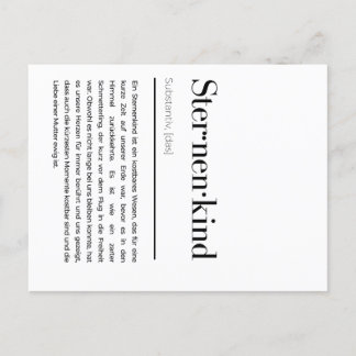 Star child Card Duden - mourning card Mama