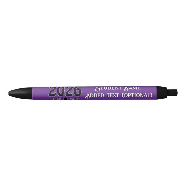 Star Class of 2026 Graduation  Black Ink Pen (Front)