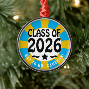 Star Class of 2026 Graduation Metal Ornament