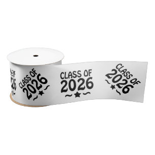 Star Class of 2026 Graduation Satin Ribbon