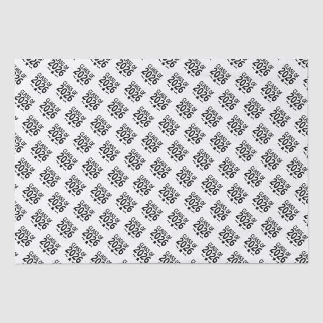 Star Class of 2026 Graduation Tissue Paper (Front)