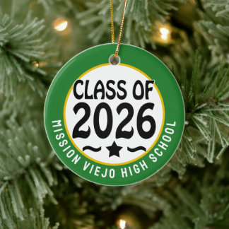 Star Class of 2026 Photo Graduation Ceramic Ornament