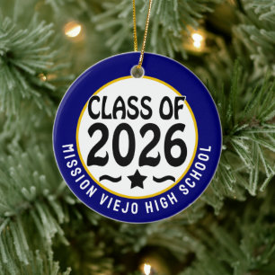 Star Class of 2026 Photo Graduation Ceramic Ornament