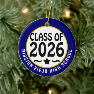 Star Class of 2026 Photo Graduation Ceramic Ornament