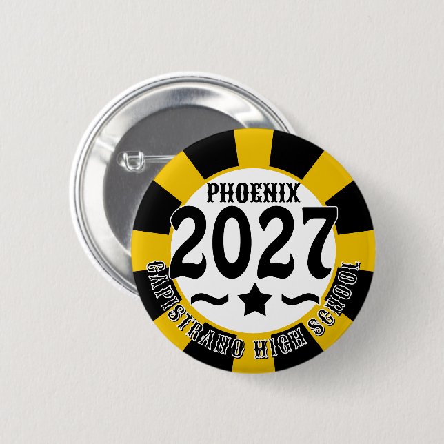 Star Class of 2027 Graduation 2 Inch Round Button (Front & Back)