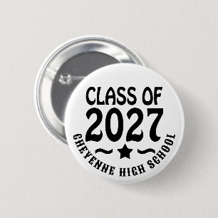Star Class of 2027 Graduation 2 Inch Round Button
