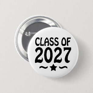 Star Class of 2027 Graduation 2 Inch Round Button