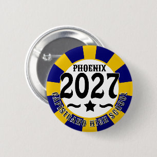 Star Class of 2027 Graduation 2 Inch Round Button