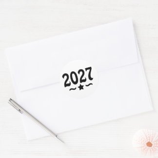 Star Class of 2027 Graduation Classic Round Sticker