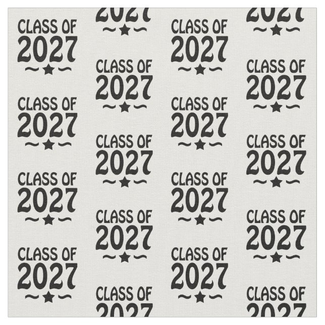 Star Class of 2027 Graduation Fabric (Close Up)