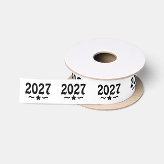 Star Class of 2027 Graduation Satin Ribbon