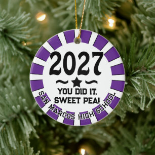 Star Class of 2027 Photo Graduation Ceramic Ornament