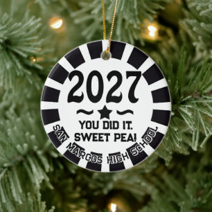 Star Class of 2027 Photo Graduation Ceramic Ornament