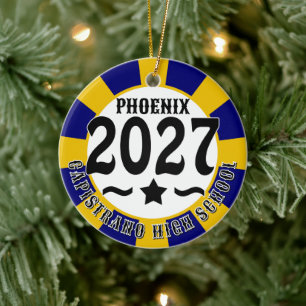Star Class of 2027 Photo Graduation Ceramic Ornament