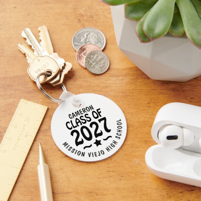 Star Class of 2027 Photo Graduation Keychain (Desk)