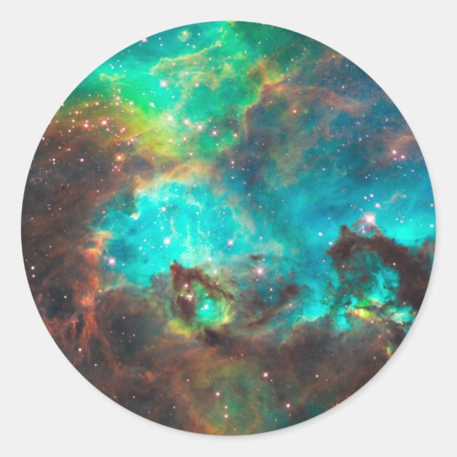 Star Cluster NGC 2074 Classic Round Sticker (Front)