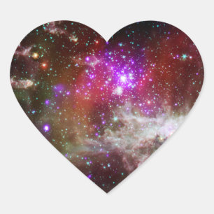 Star Cluster NGC 281 Pacman Nebula Heart Sticker