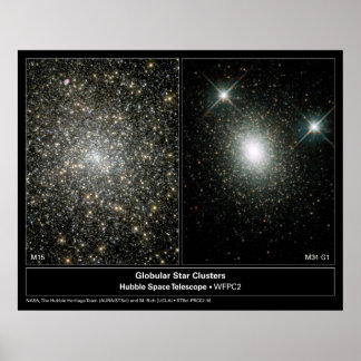 Star Clusters Hubble Telescope Photo Poster