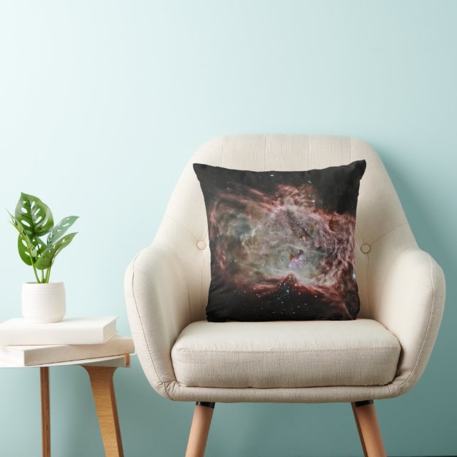Star Clusters In The Centre Of The Flame Nebula. Throw Pillow (Chair)