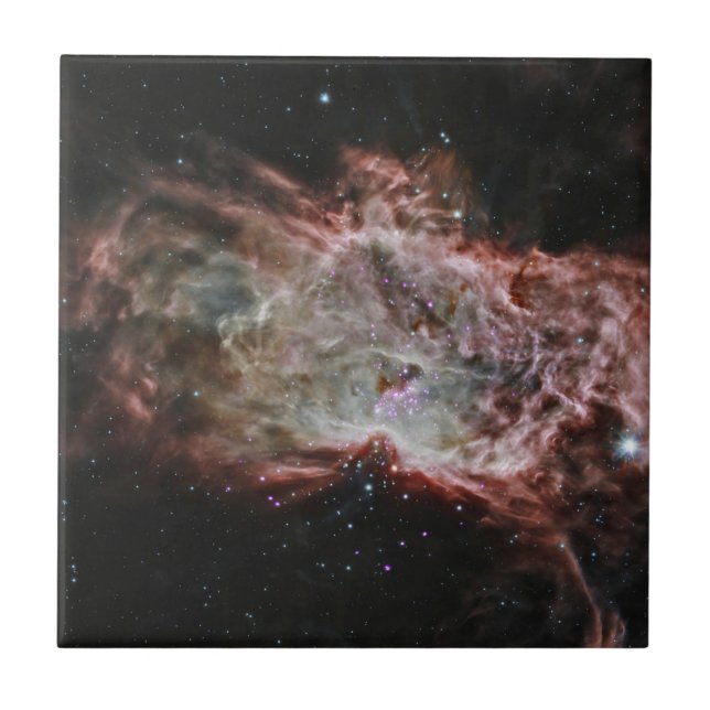 Star Clusters In The Centre Of The Flame Nebula. Tile (Front)