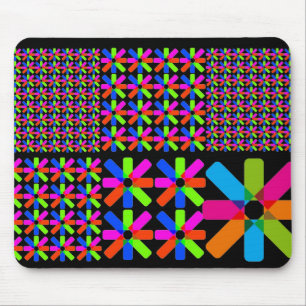 star collage, black mouse pad