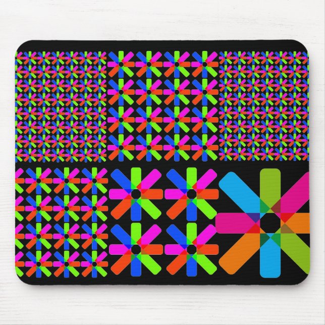 star collage, black mouse pad (Front)