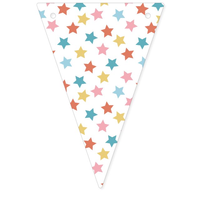 Star Confetti (Retro) Bunting Flags (First Flag)