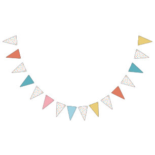 Star Confetti (Retro -Solids) Bunting Flags